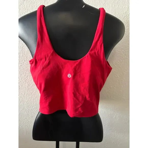 Lululemon Align Tank Top Red Size 8 Cropped Sports Bra Yoga Athletic Cami Gym - Picture 3 of 5